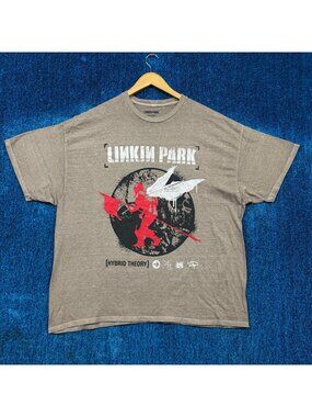 Linkin Park Hybrid Theory Rock Tan T-Shirt Size XXL